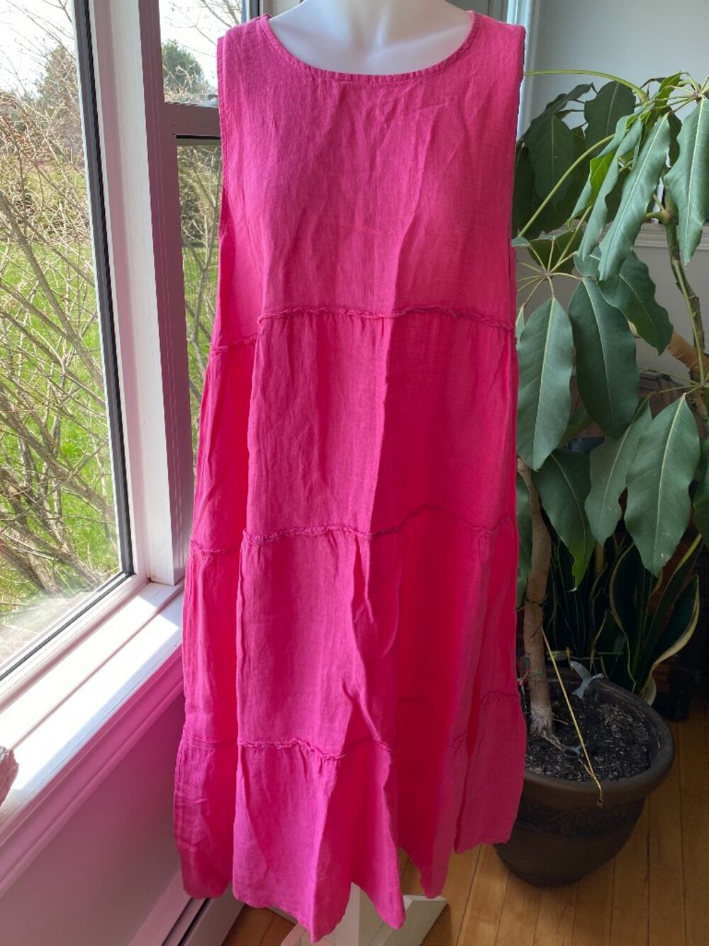 #2-100% Linen Sun Dress made in Italy-Active wear-Relaxed fit-Casual